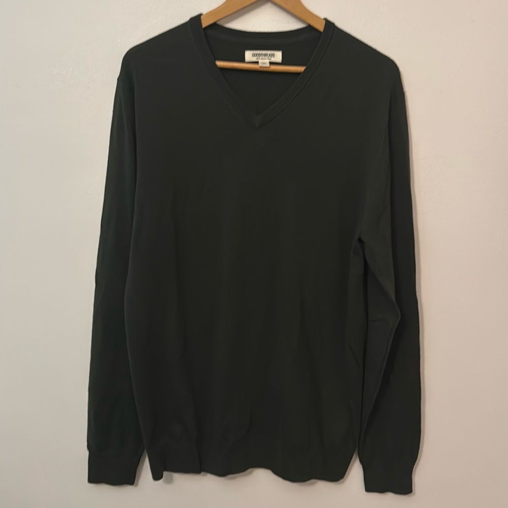 Men’s Hunter Green Merino Wool Sweater